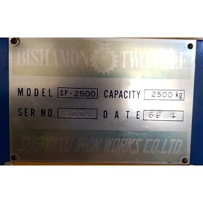 Bishamon Two Post Commercial Vehicle Hoist