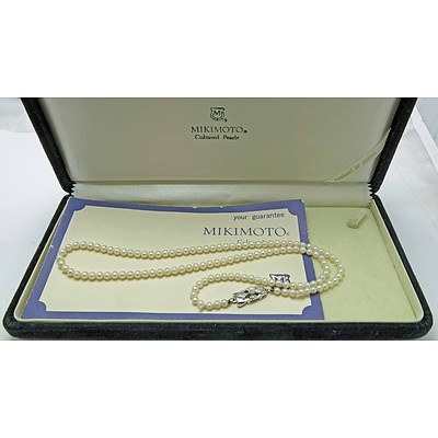 Mikimoto Necklace In Original Case