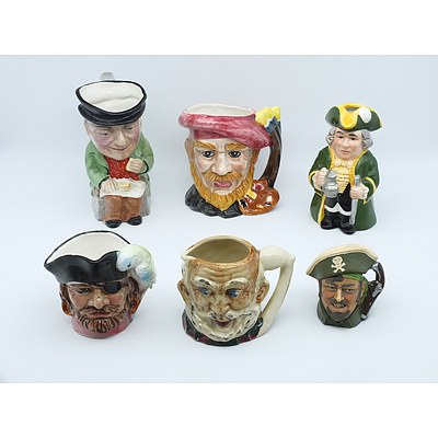 Group of Six Toby Jugs Including Reonardo and More