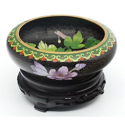 Chinese Floral Cloisonne Bowl