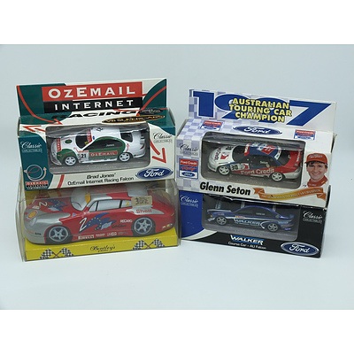 Group of Four Collectable Model Cars Including Walker Course Car AU Falcon and More
