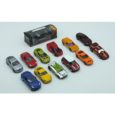 Group of Collectable Model Cars Including Three Classic Carlectable 1-43 Scale Models and More