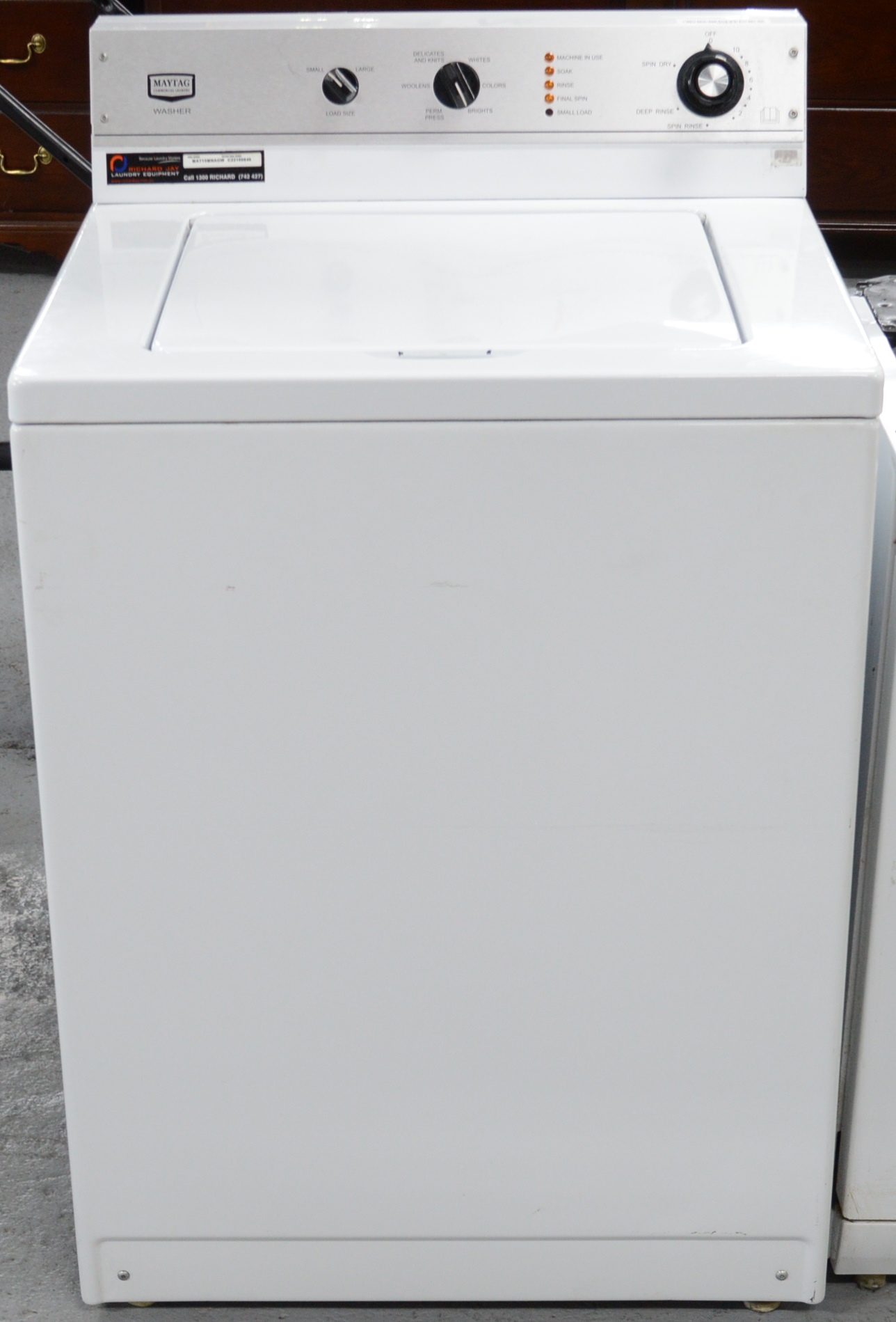 white maytag top load washer