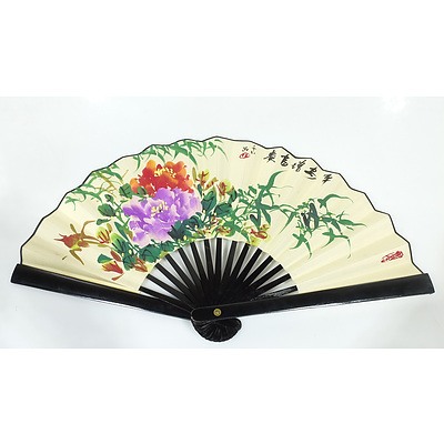 Classical Hand Painted Wide Paper Fan
