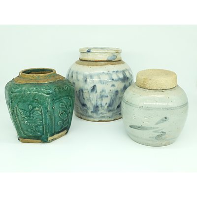 Three Various Antique Chinese Jars