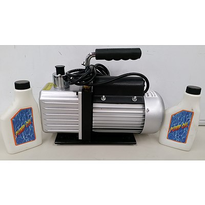 Rotary Vacuum Pump with Two Bottles of Oil