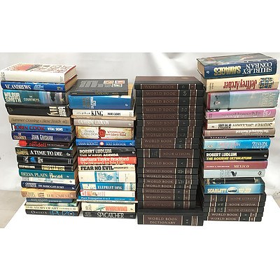 Large Collection of Books, Including Cooking, Novels, World Books and More