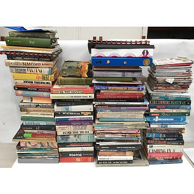 Large Collection of Books, Including Cooking, Novels, World Books and More