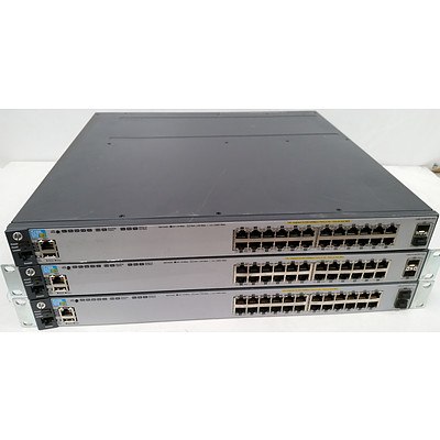 Hp E3800 24G-4SFP (J9573A) Gigabit Switches - Lot of 3