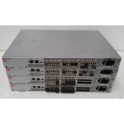 Brocade 300 24-Port Fibre Channel Switch - Lot of Four