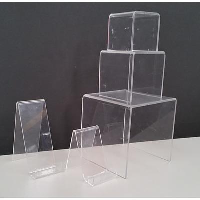 Large Lot of Plastic Display Stands