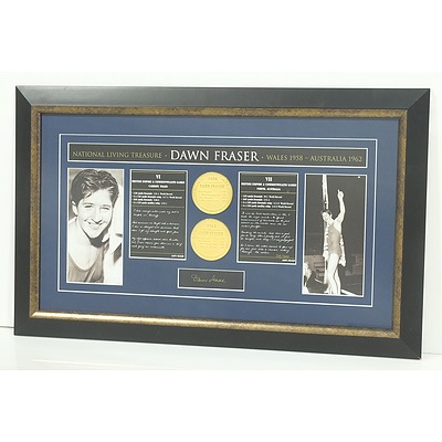 Dawn Fraser Commonwealth Games National Living Treasure Signed