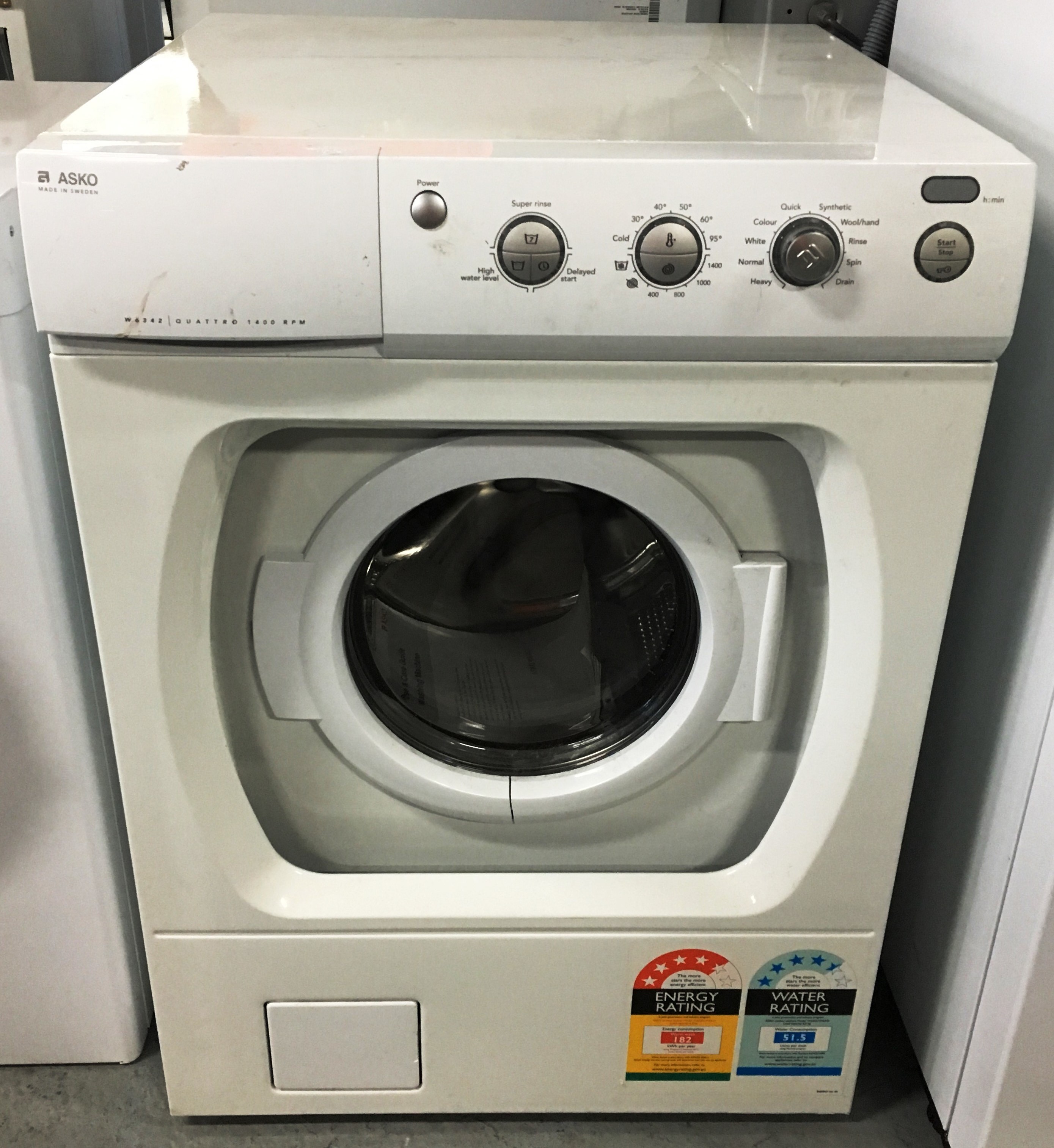 Asko 6kg FrontLoader Washing Machine Lot 966629 ALLBIDS