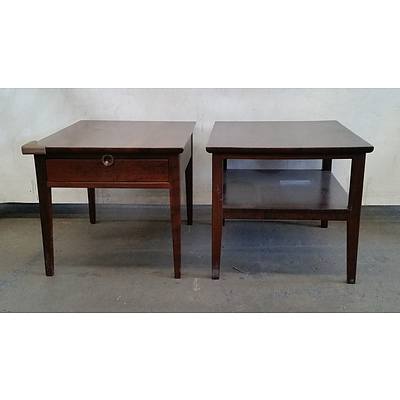 Pair of Timber Stain Coffee Tables