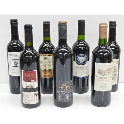 Seven Various Red Wines Including, Weathervane, Alkoomi, Langmeil, and More