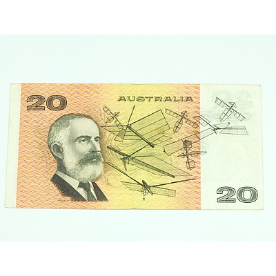 Twenty Dollar ($20) Australia Bank Note R407a 1979 Knight/ Stone Signatures