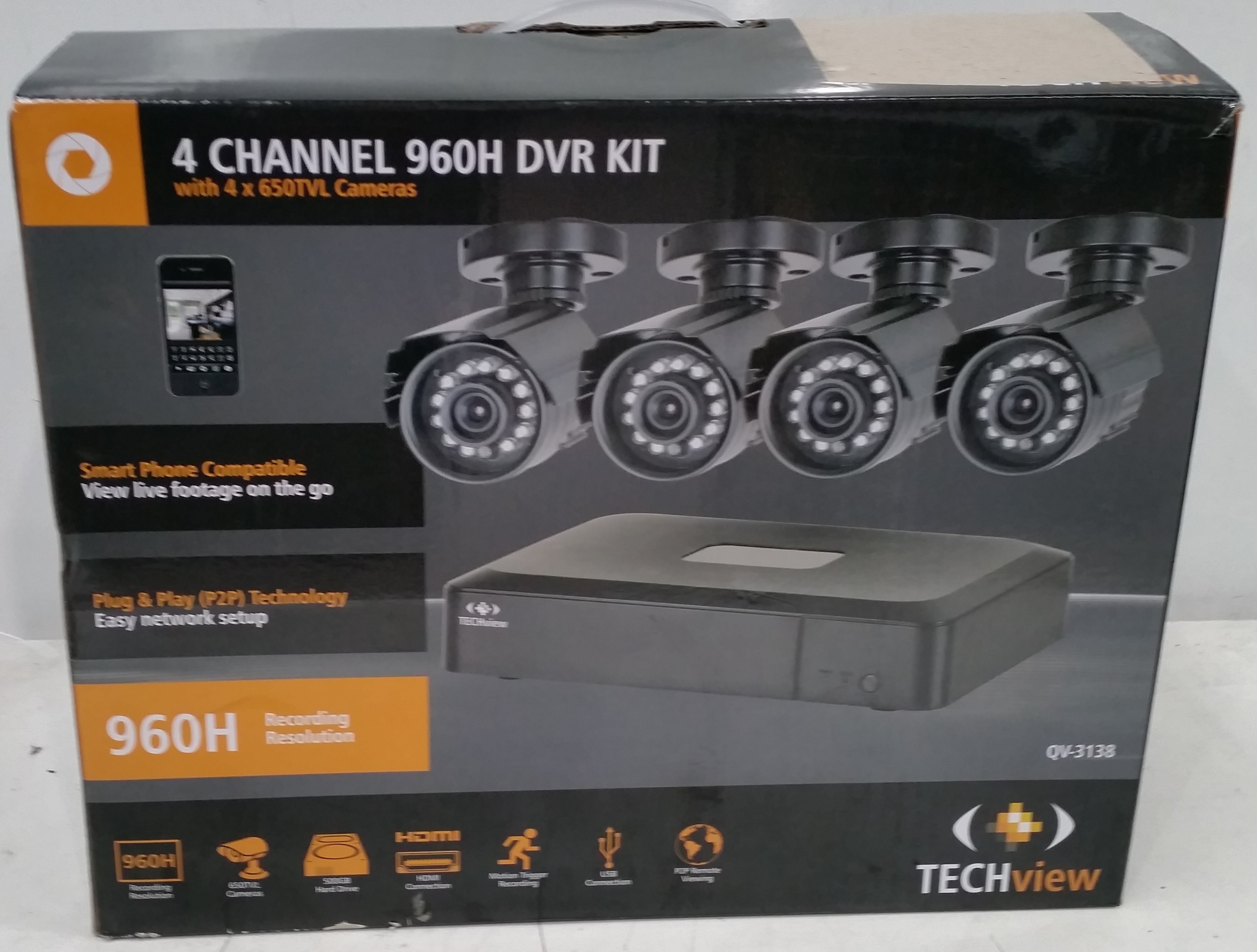 Techview 4 Channel 960H DVR Kit Lot 963279 ALLBIDS