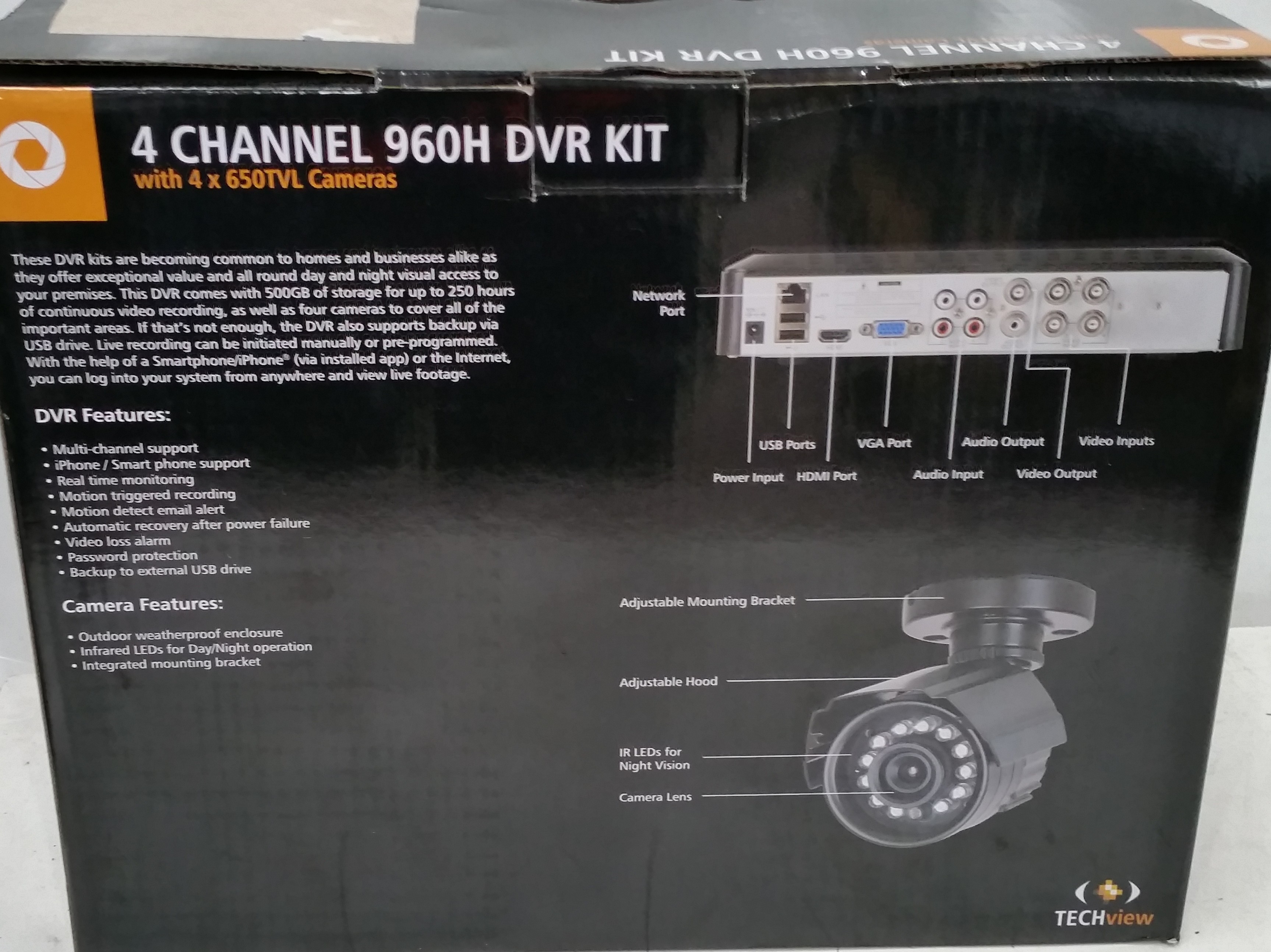 Techview 4 Channel 960H DVR Kit Lot 963279 ALLBIDS