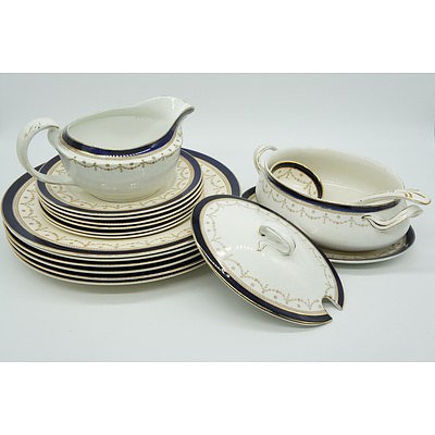 Alfred Meakin Bleu De Roi Dinner Set For 6