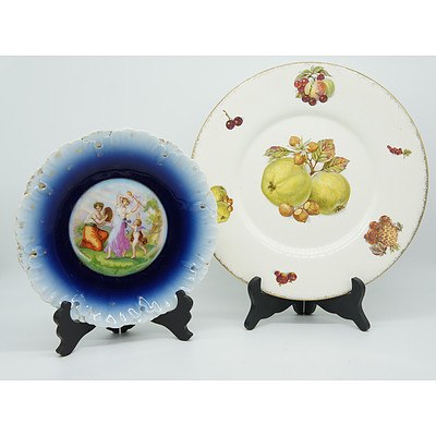 Group of English China Including Old Foley Staffordshire Plate, W.H Grindley Platter and More