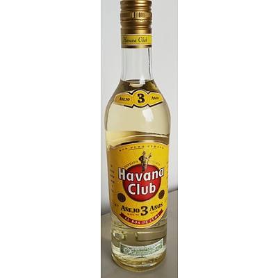 Havana Club White Rum - 3 Bottles