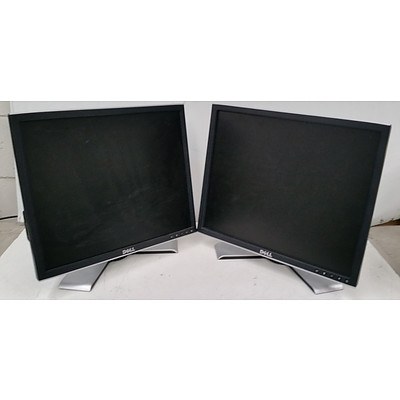 Dell 1907FPt 19 Inch LCD Monitor - Lot of Two