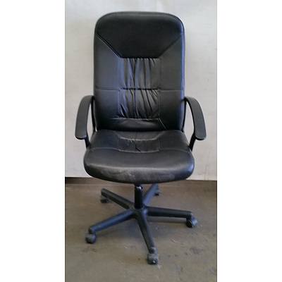 Ikea Black Leather Office Chair