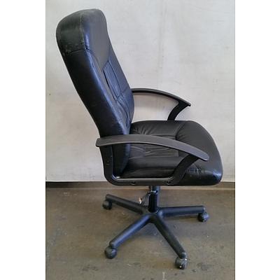 Ikea Black Leather Office Chair