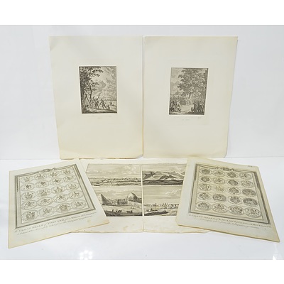 Large Group of Antiquarian Engravings including Royal Seals, Crests, City Views and More