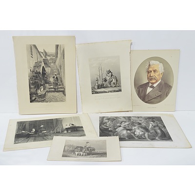 Large Group of Engravings, Book Plates, and Offset Prints Including Flora, Portraits and More