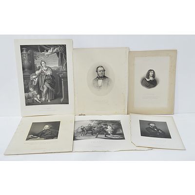 Large Group of Engravings, Book Plates, and Offset Prints Including Flora, Portraits and More