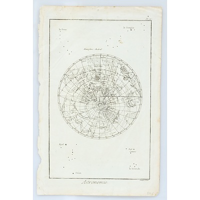 Antiquarian Map Of The Hemisphere Austral, Benard Fecit