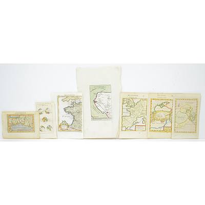 Group of Small Hand Coloured Maps