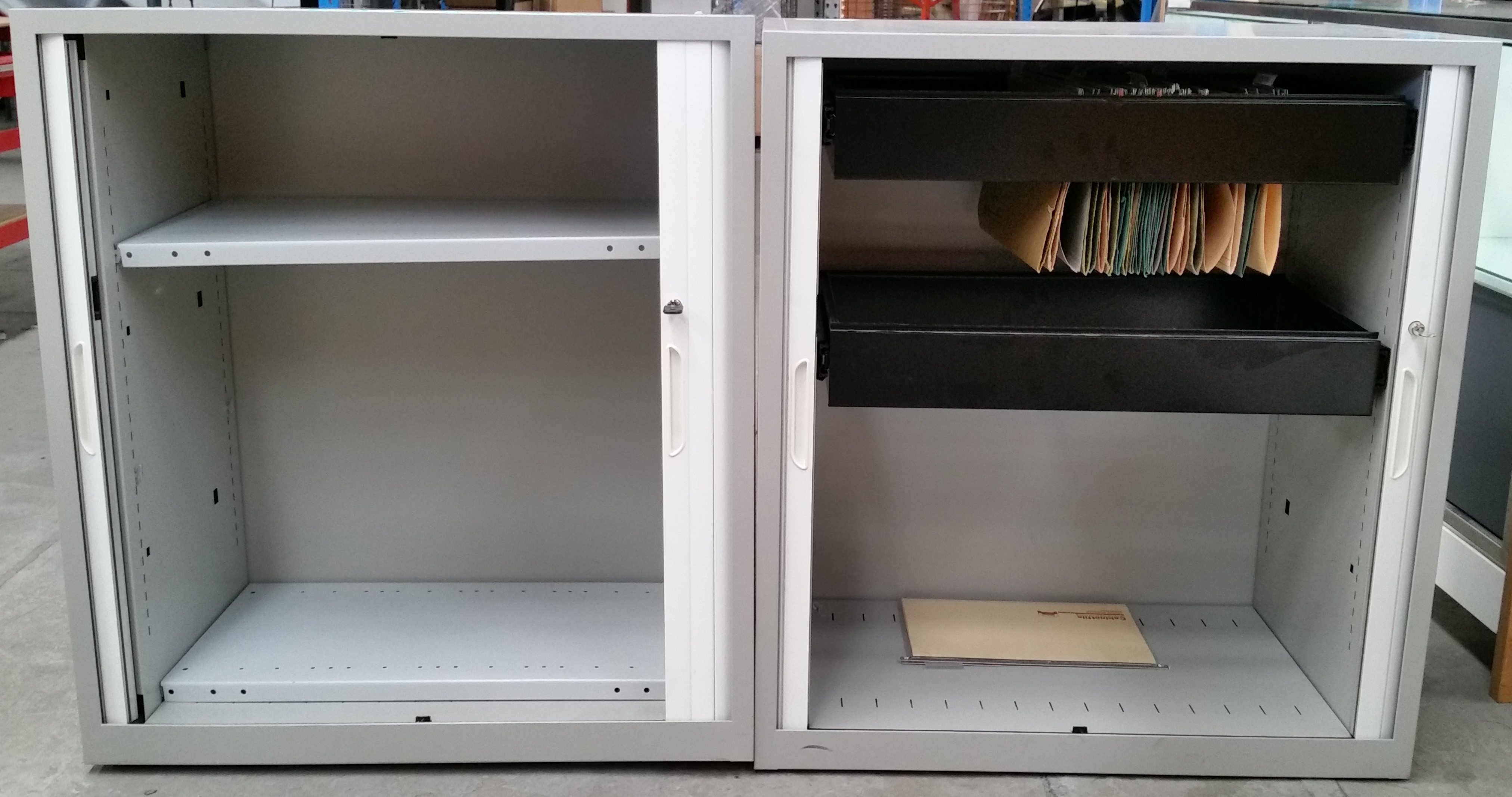 Pair of Grey Metal Storage Lot 952109 ALLBIDS