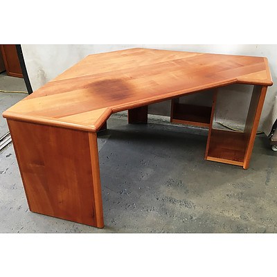 Maple Veneer Corner Desk