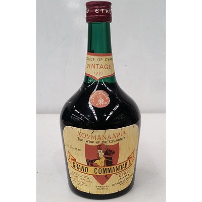 750ml Bottle of 1926 Koymanaapia Grand Commandaria Special Blend Fortified Wine