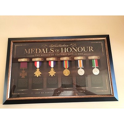 Framed Australian Medals Of Honour
