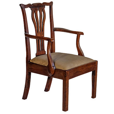 George III Elm Elbow Chair Circa 1800