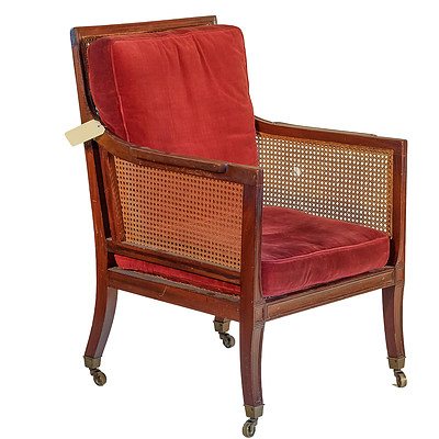 Regency Period Caned Mahogany Drawing Room Chair Circa 1815
