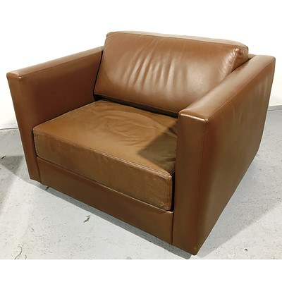 Tan Leather Club Chair