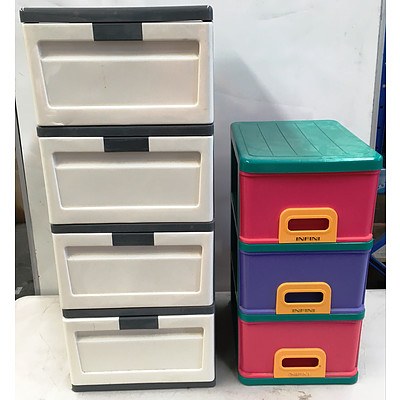 Four Infini Plastic Drawer Units