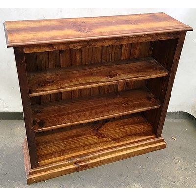 Solid Stained Pine Bookcase