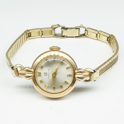 9ct Pink Gold Omega Ladies Wrist watch