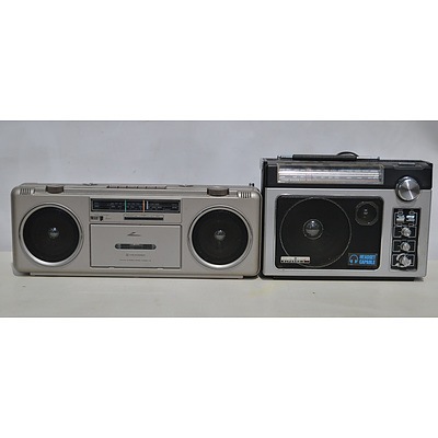 General Electric Superadio and Pioneer FM/AM Stereo Radio Cassette