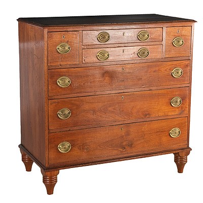Colonial Teak Chest of Drawers Early 19th Century