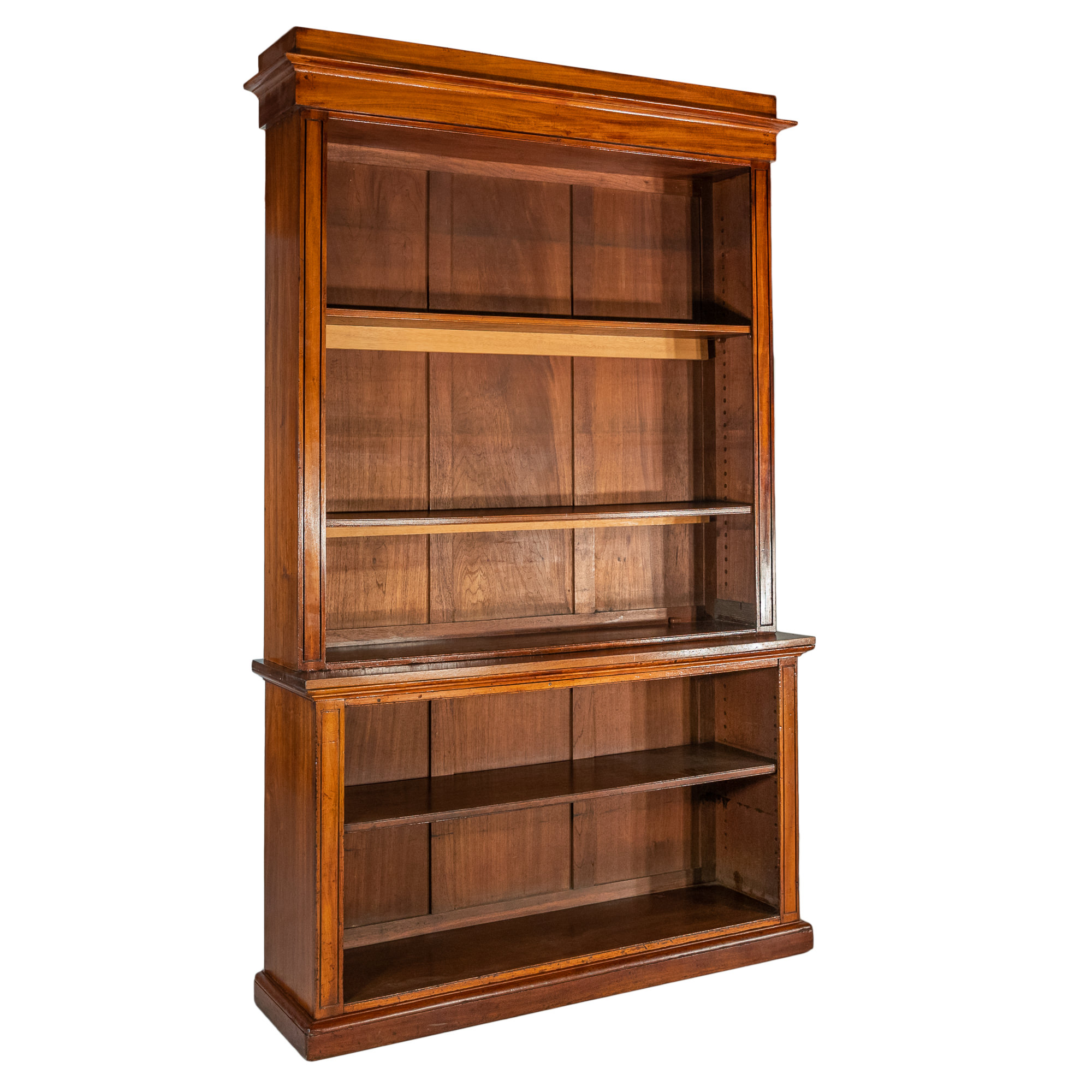 'Early Australian Cedar Open Bookcase of Tall Proportions Circa 1850'