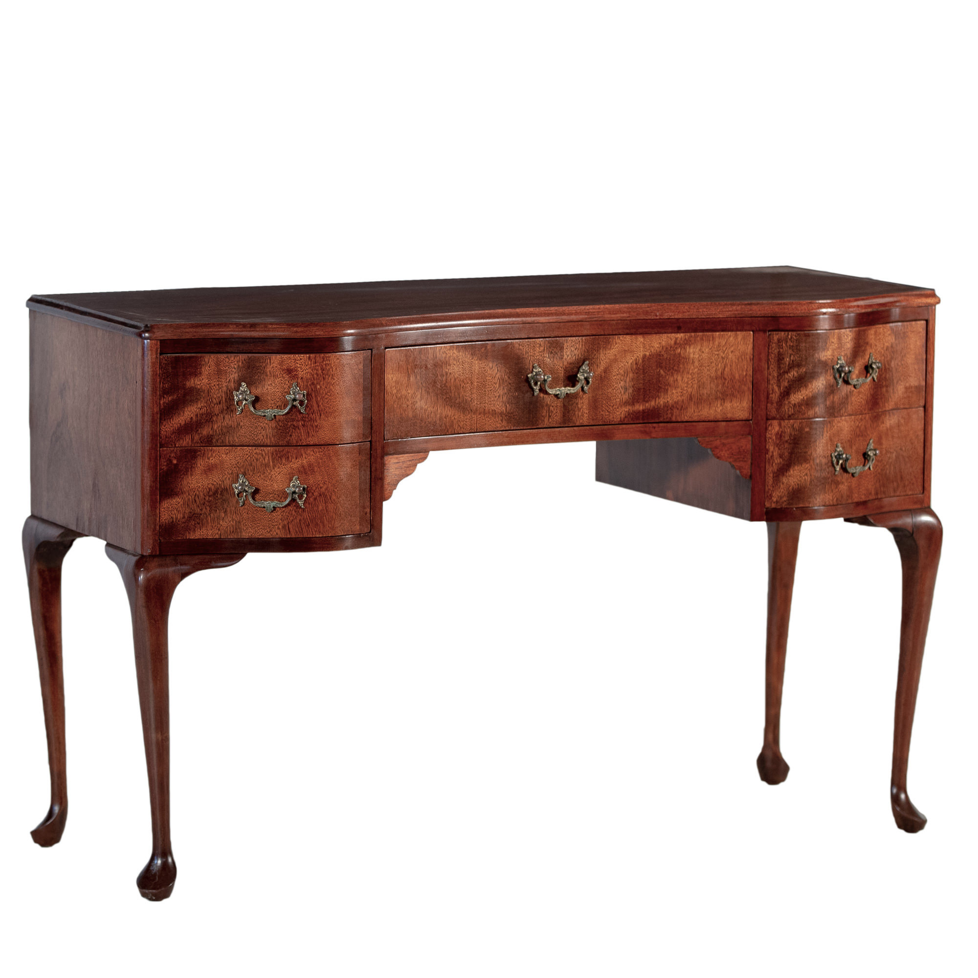 'Queensland Maple Dressing Table with Queen Anne Cabriole Legs Circa 1930s'