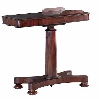 Early Victorian Mahogany Adjustable Reading Table with Opposing Reading Lecterns Circa 1840