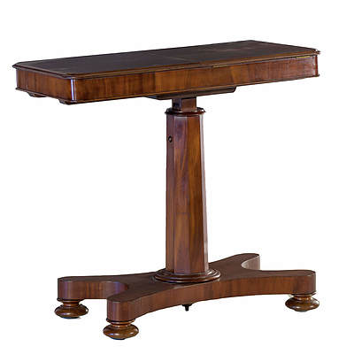 Early Victorian Mahogany Adjustable Reading Table with Opposing Reading Lecterns Circa 1840