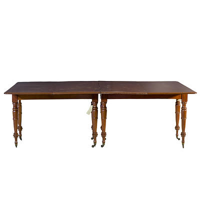 Unusual Victorian Mahogany Extension Dining Table Converts to Side Tables Circa 1880
